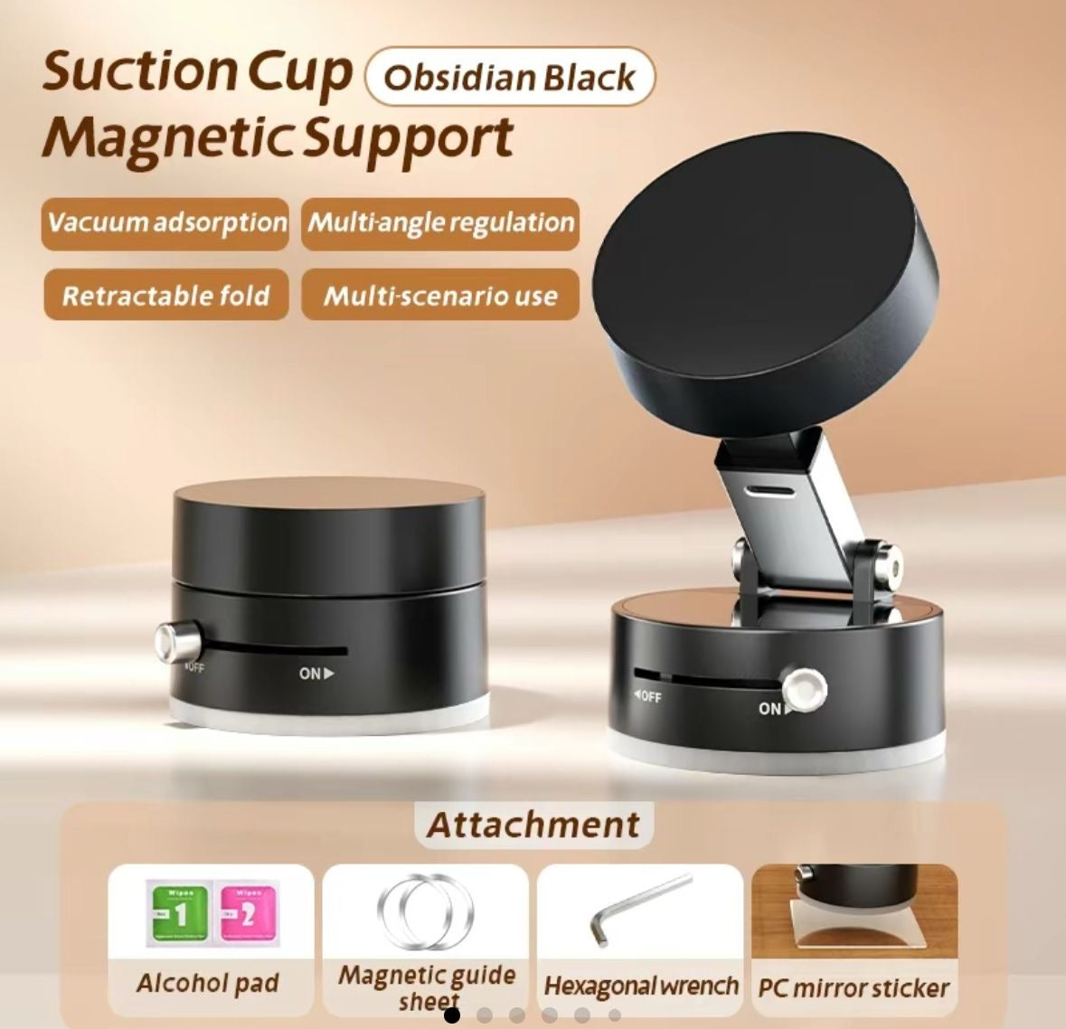 360° Magnetic Car Phone Holder – Strong Suction & Secure Grip